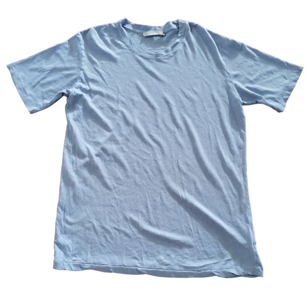 Jac+Jack Men's Linen Cotton T-ShirtTee Shirt Size S Blue New